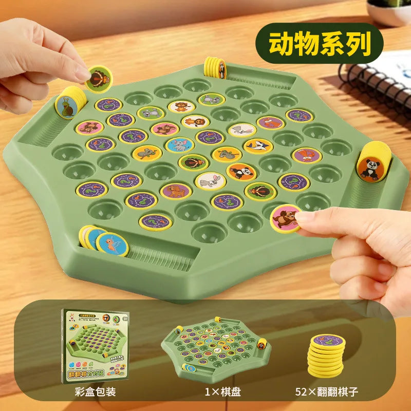 KTX-835091 Educational Memory Puzzle Board Game for Children Aged 2-7 – Fruit and Animal Matching Toy