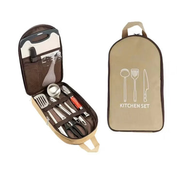 Storage Bag Portable Travel Compact Gear BBQ Storage Bag Camping Kitchen Cooking Utensil Set Organizer