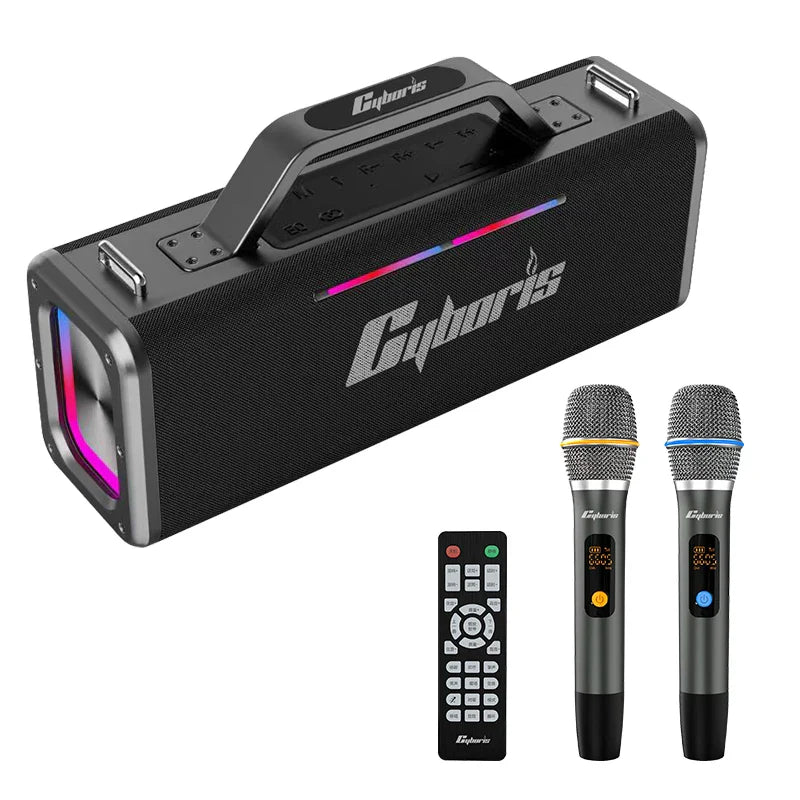 KTX-217811 X12 200W Portable Subwoofer Speaker with Wireless Microphone Support for Outdoor Karaoke