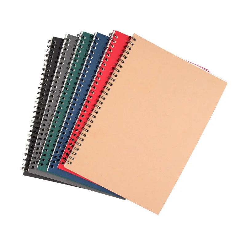 KTX-210195 Customisable A4/A5 Spiral Bound Hardcover Journal with Kraft Paper for School and Business Use