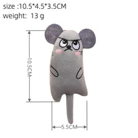HKM-424147 Catnip Plush Interactive Mouse Toy for Cats - Assorted Colours Available