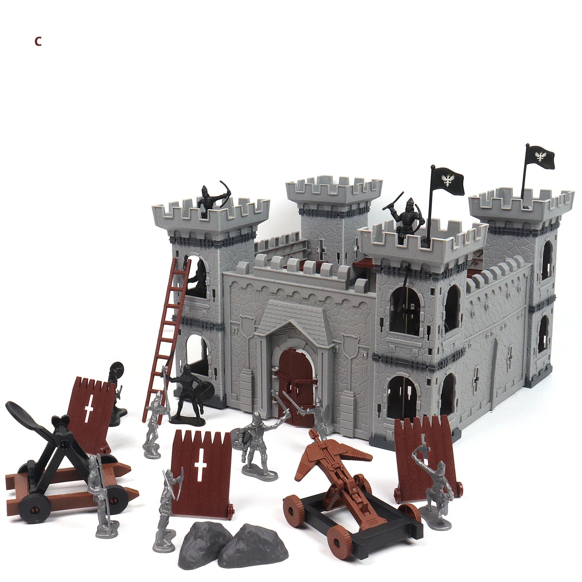 KTX-340115 97PCS Medieval Castle Army Playset with Toy Soldiers and Action Figures