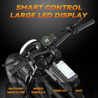RONZLLA E20 Plus 60V Electric Bike for Adults with Dual 40Ah Battery, 93 Miles Long Range All-Terrain Commuter