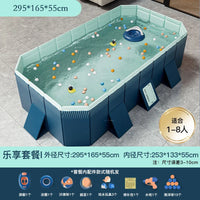 HKM-848339 Large Rectangular Above Ground Swimming Pool for Outdoor Use