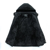 HKM-636435 Men's Jackets Winter Mid-Length Plush Thick Coat Warm Cotton Jacket Work Bomber Jacket Made Men's Coats