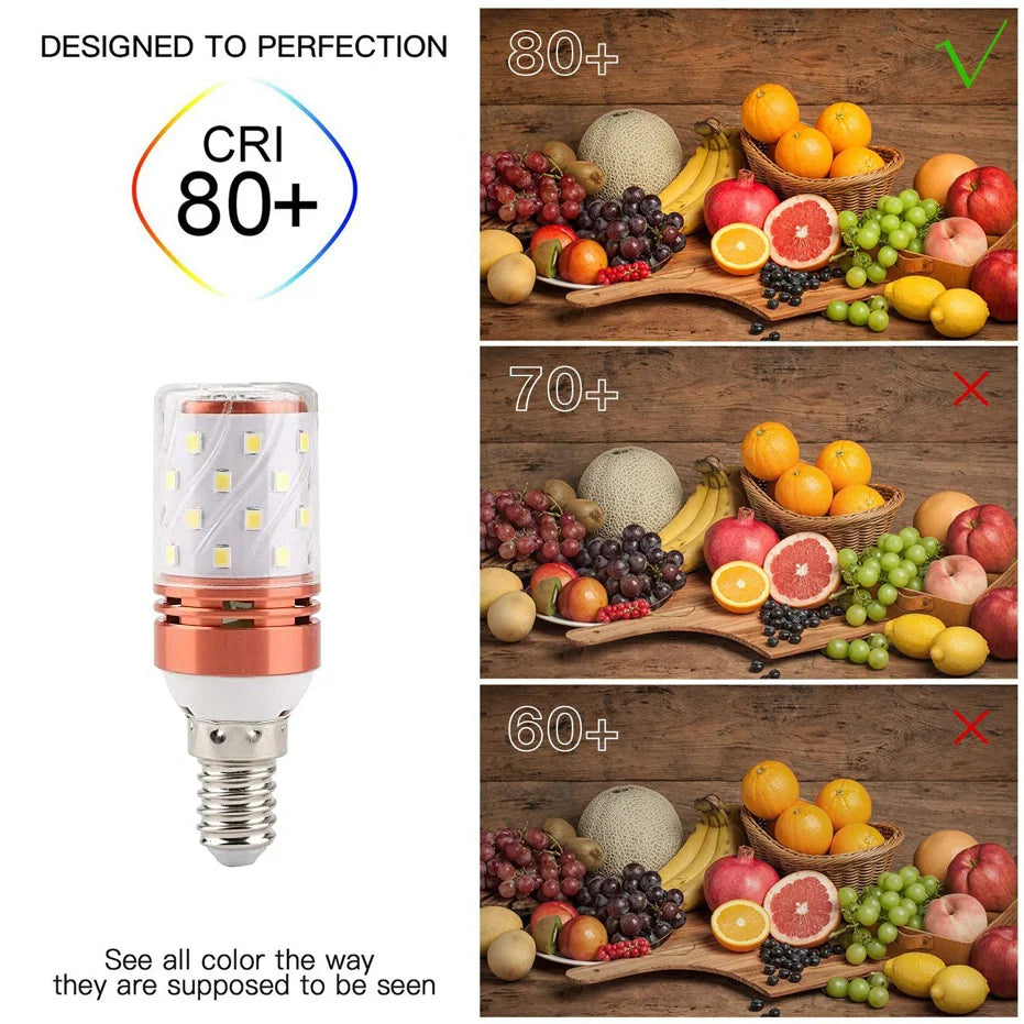 KTX-457427 LED Corn Light Bulb 12W 16W E27 E14 No Flicker SMD2835 for Home Chandelier Lighting