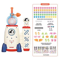 HKM-214035 Space Rocket Balloon Inflator with Accessories for Kids Birthday Parties