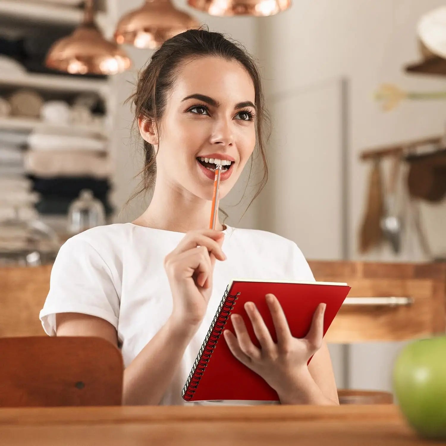 KTX-899475 A5 Lined Spiral Notebooks - 50 Sheets, Eco-Friendly Journal for Work and Study