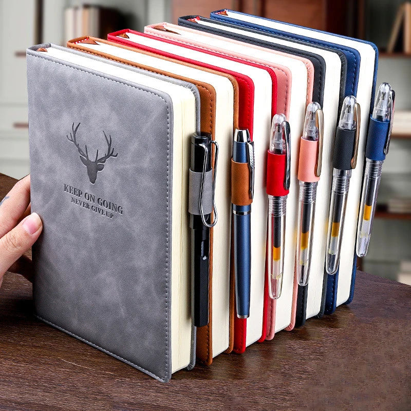 KTX-571795 Custom A5 PU Leather Journal Notebook with Super Thick Pages and Optional Logo