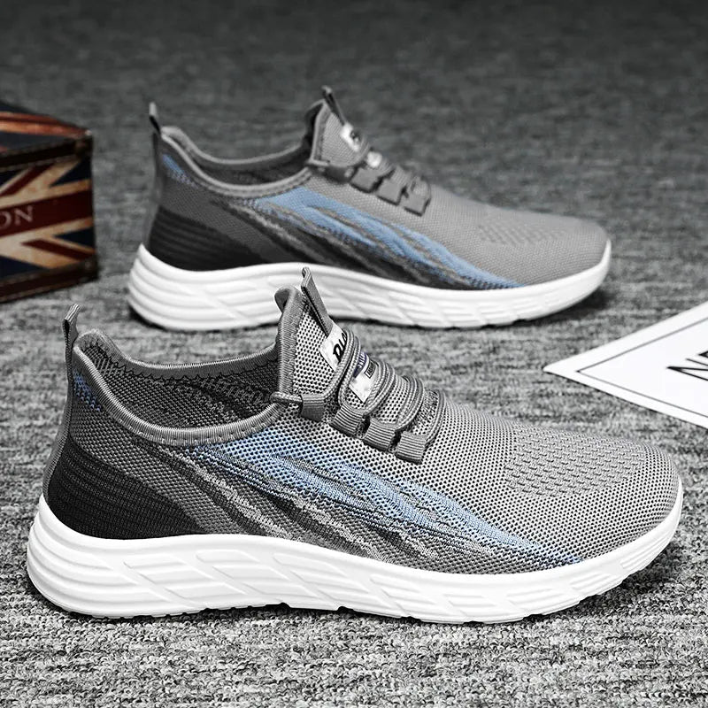 HKM-360787 B-9902 Men's Casual Sports Running Shoes with Fresh and Breathable Mesh and Soft and Comfortable Sole