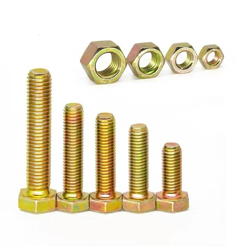 KTX-787411 Hex Bolts and Nuts for Industrial Applications, Durable Fasteners for Assembly