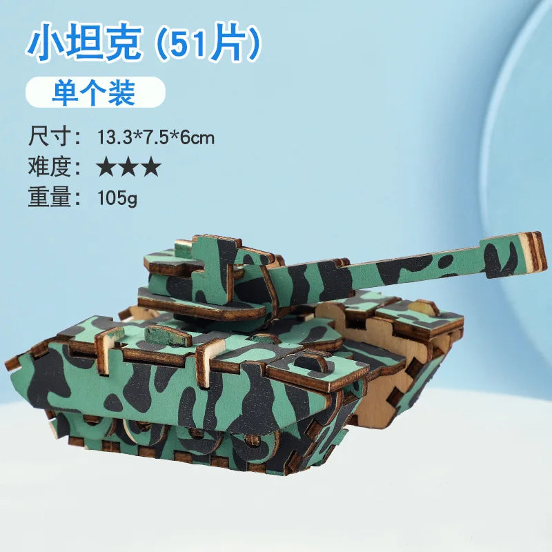 KTX-925651 3D Wooden Puzzle Kit for Kids - Eco-Friendly DIY Educational Toy in Cartoon Style