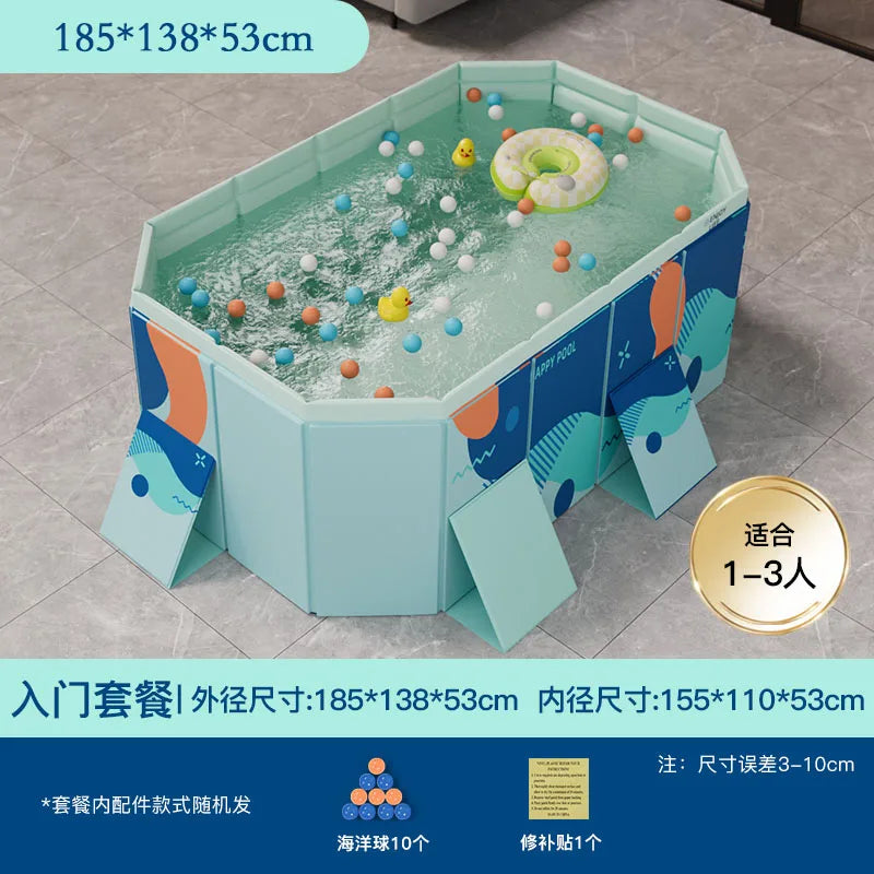HKM-848339 Large Rectangular Above Ground Swimming Pool for Outdoor Use