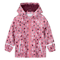 HKM-129107 Waterproof Two-Piece Fleece-Lined PU Children's Jackets t Zipper Closure Cartoon Softshell Rainwear Girl's Clothing Kids