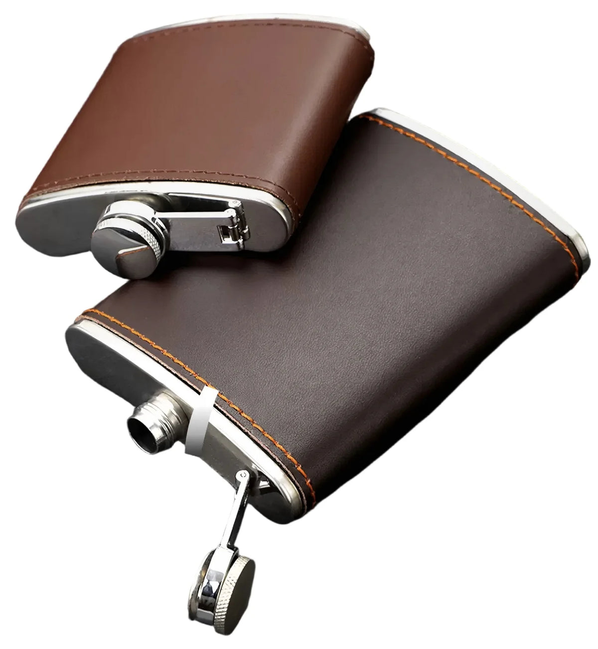 304 Stainless Steel 7ozip Black Flange Custom Mountain Is Calling Hip Flask Mini Hip Flask Leather Hip Flask