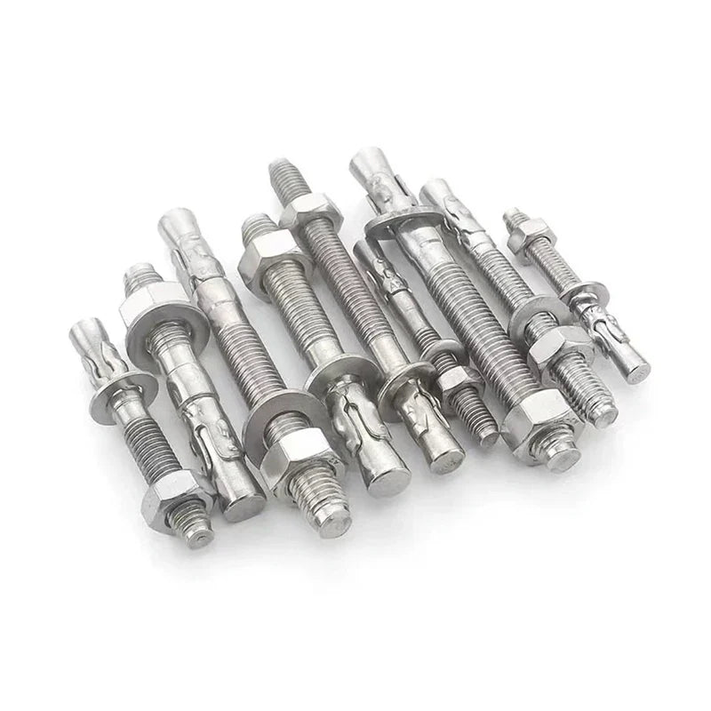 KTX-623571 M10 Hex Bolt, 201/304 Stainless Steel, DIN Standard, External Expansion, Plain Finish, M4 Thread