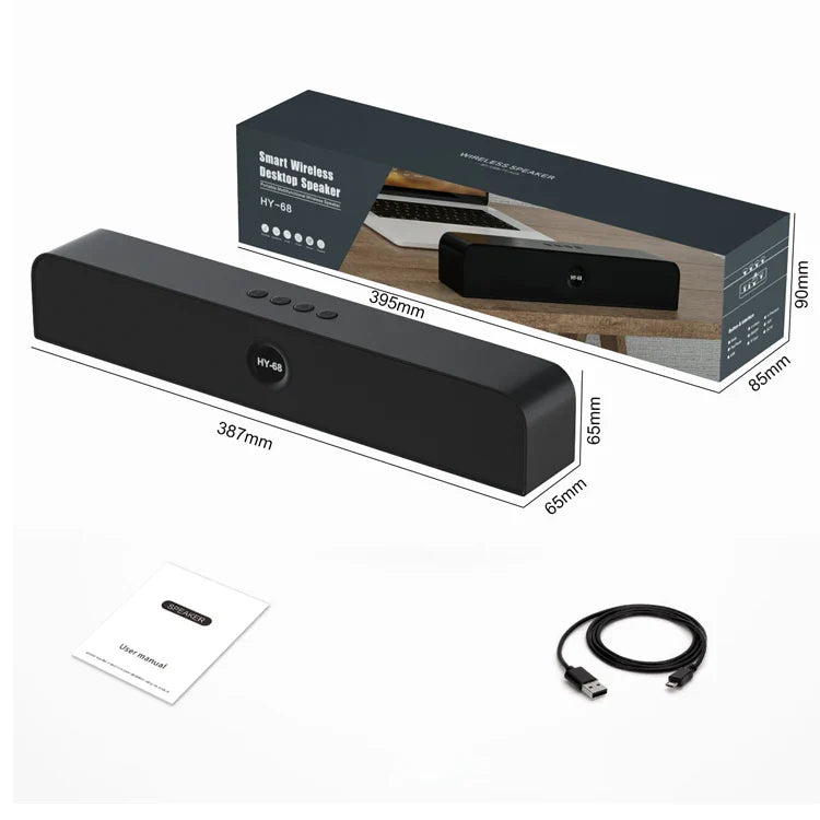 KTX-533139 Wireless RGB Sound Bar with Bluetooth Subwoofer for Desktop and Home Audio Setup
