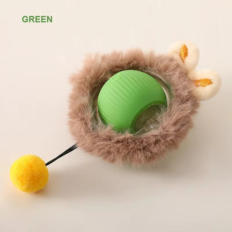 HKM-325843 Automatic Interactive Cat Toy Ball with Fast Rolling and Chirping for Indoor Play