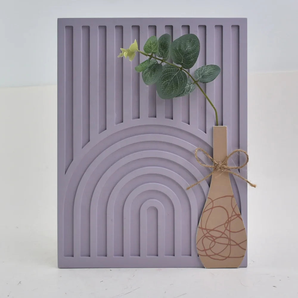 KTX-419603 Natural Wood Rainbow Arch Wall Decoration for Home Decor