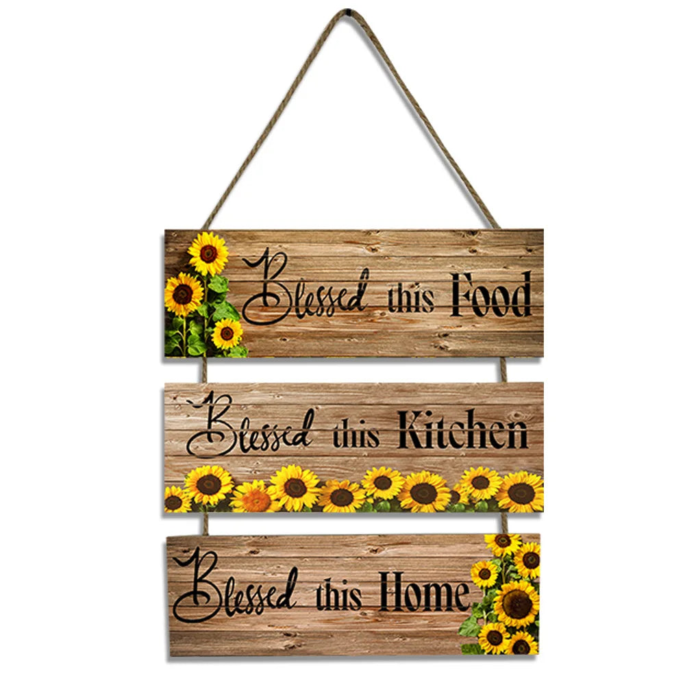 KTX-648979 Farmhouse Wooden Wall Art for Kitchen and Dining Room Decor
