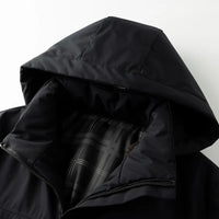 HKM-079379 Customized Men's Parka Winter Thickened Padded Men's Cotton Jacket Tops Large Size Warm Fashion Black Jacket