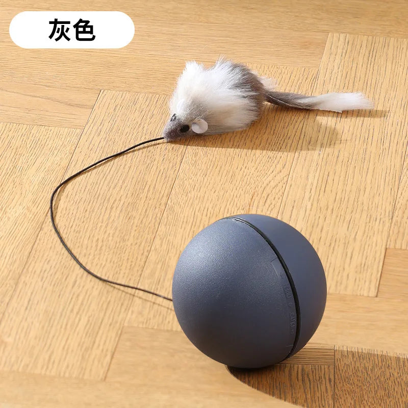 HKM-293075 Automatic Rolling Electric Cat Toy – Interactive Self-Entertainment, Bite-Resistant Design