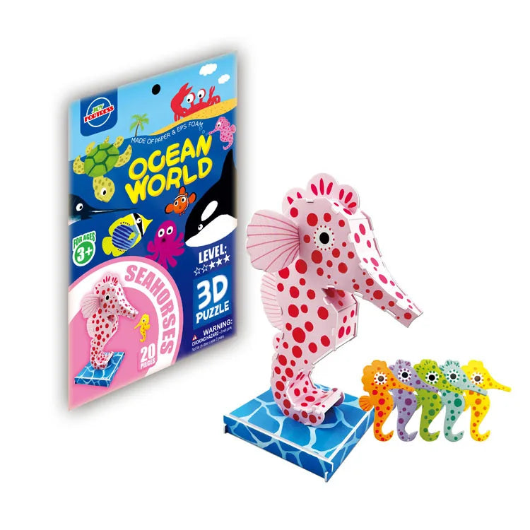 KTX-884819 3D Cardboard Animal Model Puzzle - DIY Educational Early Learning Toy for Creative Play