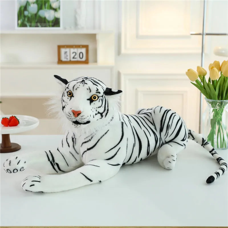 KTX-081747 Simulated Tiger Plush Toy for Children - Cute and Delicate Home Décor Companion