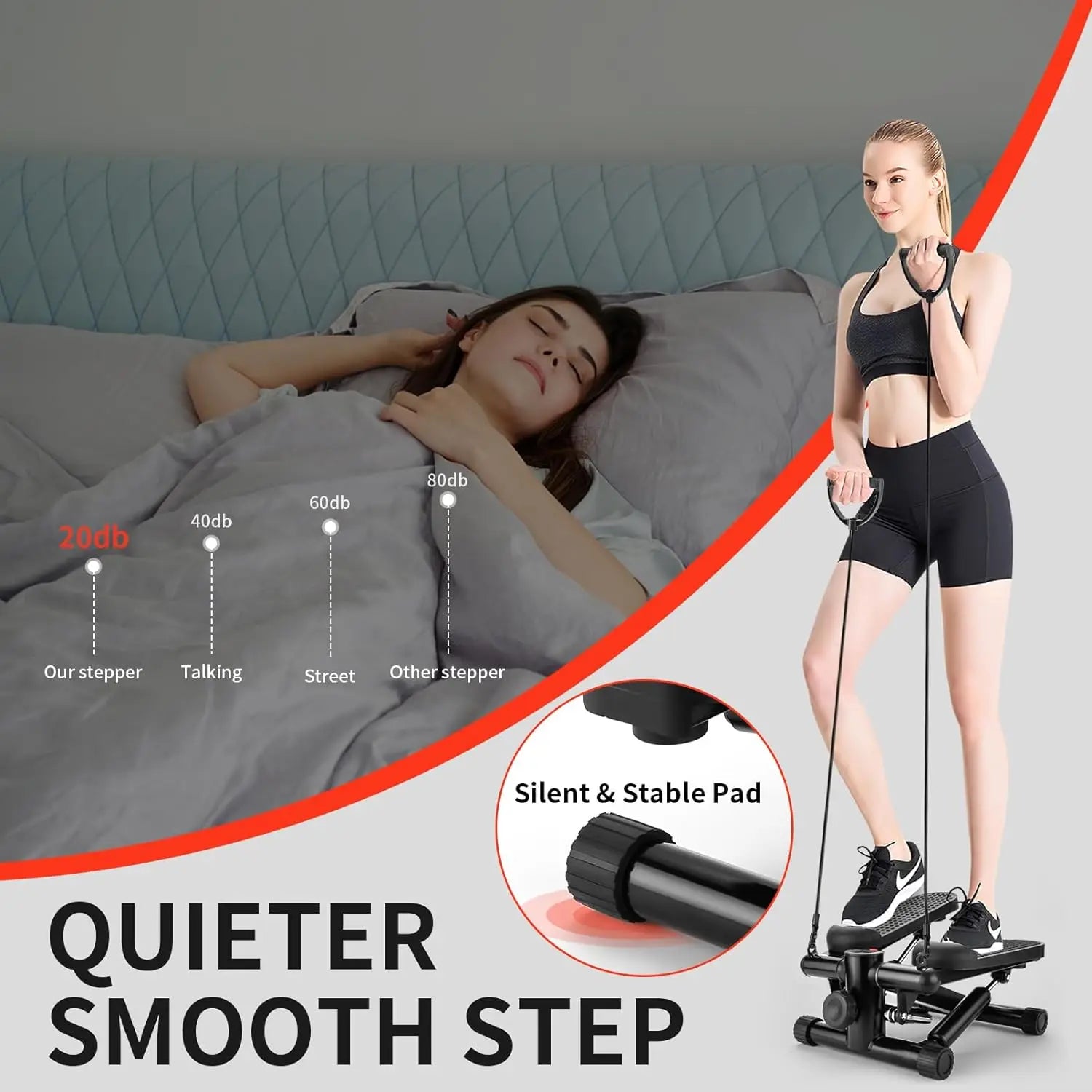 HKM-698003 Portable Fitness Aerobic Mini Stepper for Home Workouts