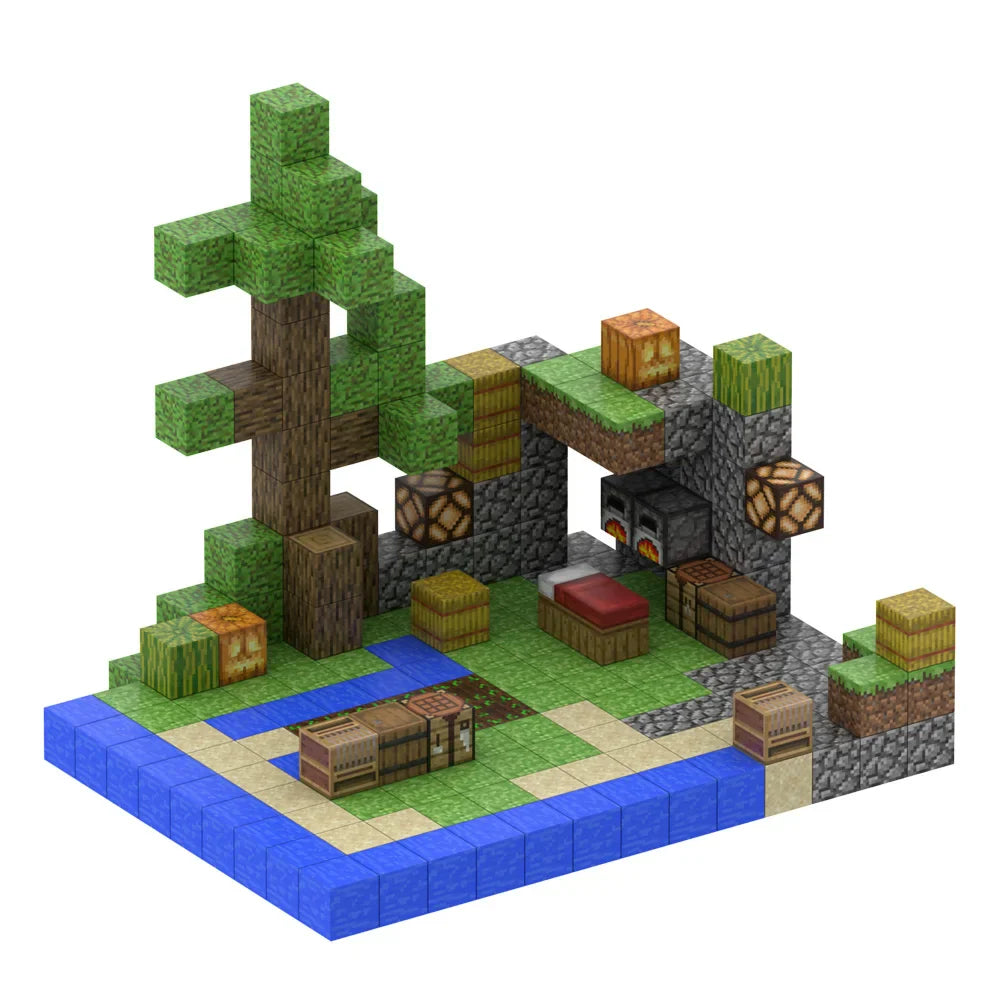 KTX-252179 Magnetic Building Block Set for Creative Play - DIY Cube Puzzle Toy with Over 500 Accessory Styles