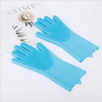 HKM-340499 Heat Resistant Silicone Pet Grooming Gloves for Comfortable Bathing and Massaging