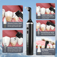 HKM-618259 Electric Teeth Polisher with Tartar Remover, 5 Brush Heads and Adjustable Speed Settings