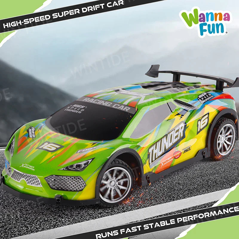 HKM-558675 High-Speed 4WD RC Drift Truck with Colorful PVC Shell - Remote Control Racing Electric Car for All Ages