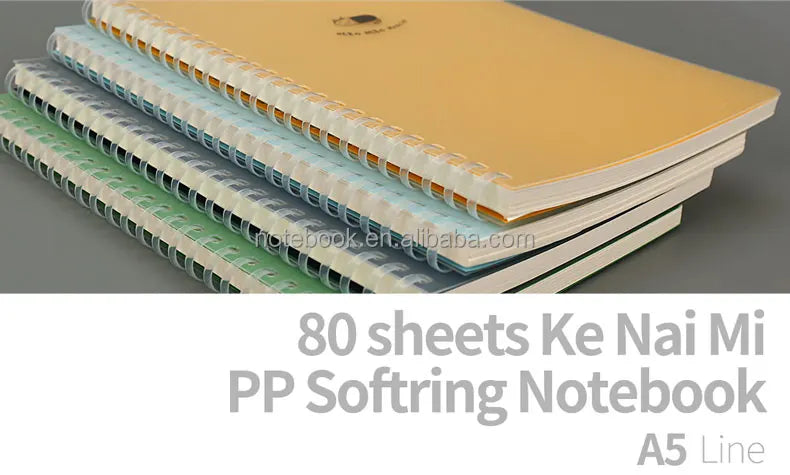 KTX-390995 Cute Animal Pattern A5 Soft Ring Spiral Bound Notebook with PP Cover