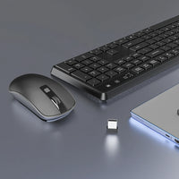 HKM-559571 Wireless Multimedia Keyboard and Mouse Combo with 104 Keys for PC and Laptop
