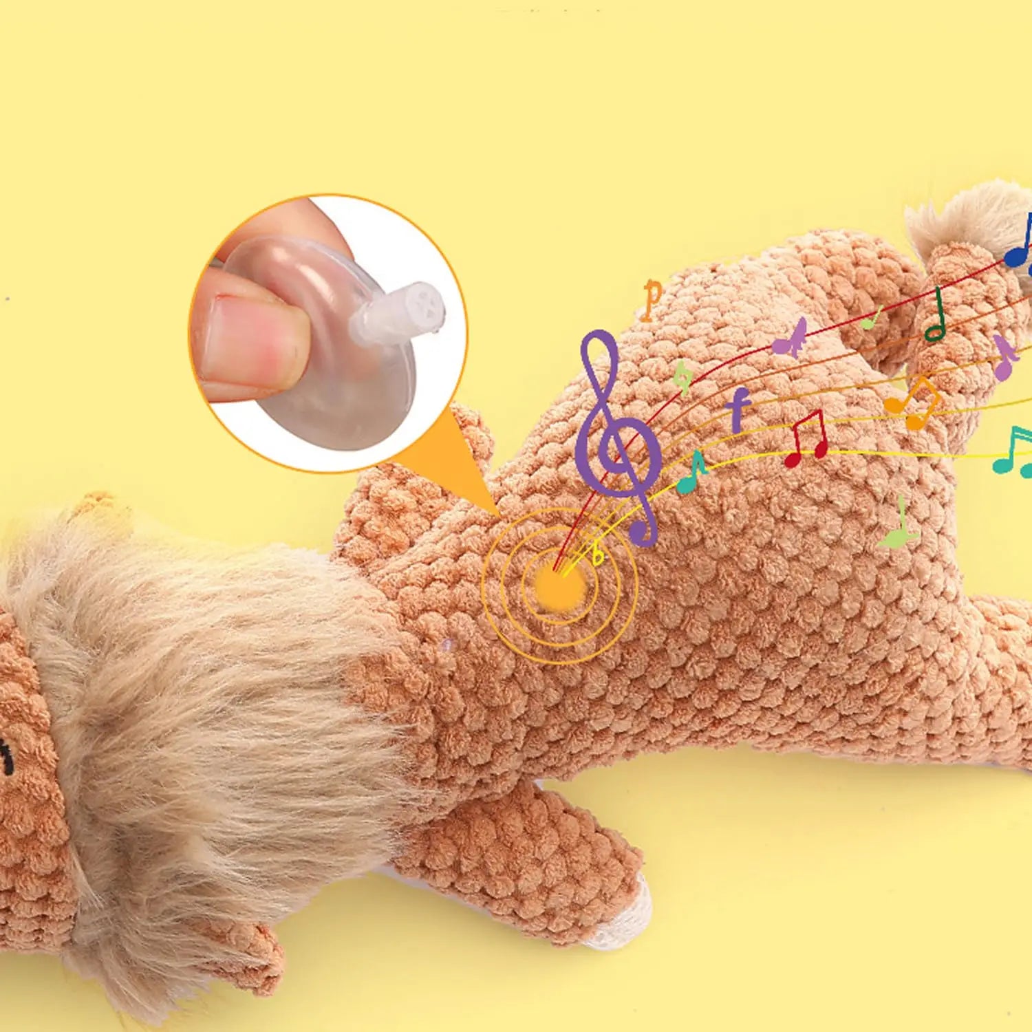 HKM-061395 Indestructible Plush Dog Toy for Aggressive Chewers - Squeaky Stuffed Animal for Small to Medium Dogs