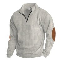 HKM-653395 Men's Corduroy Pullover Sweater Customized Warm Casual Jacket Stand-up Collar Fashion Solid Color Jacket