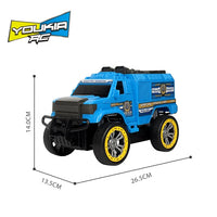 HKM-950739 Blue Remote Control Electric Car 27MHz 4x4 Stunt Vehicle for Kids 1/16 Scale Indoor-Outdoor Use