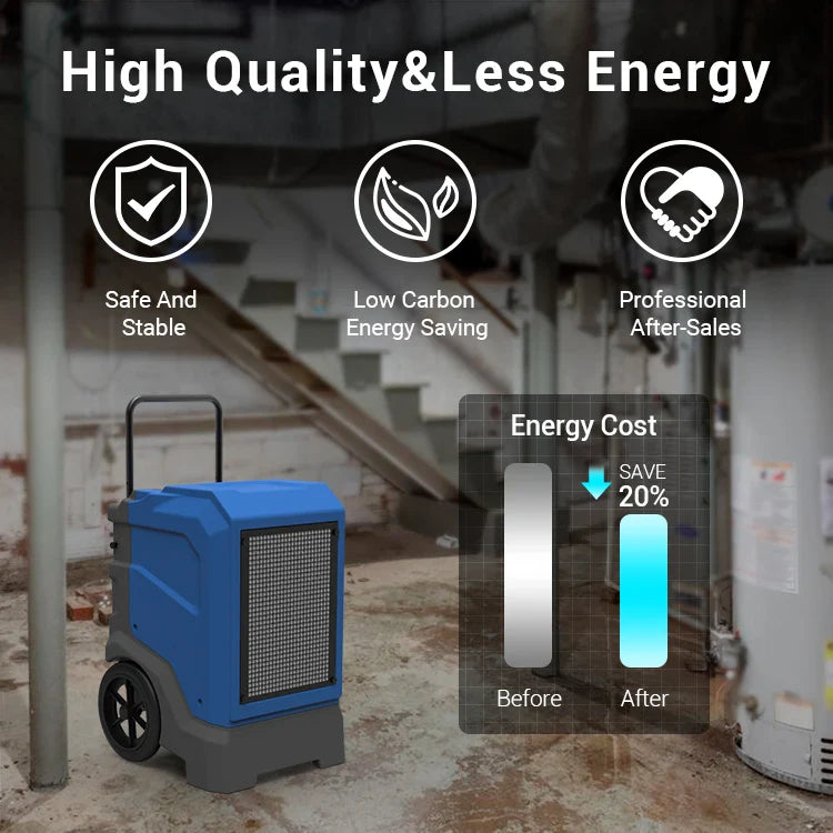 KTX-061907 Commercial Dehumidifier for Water Damage Restoration - 165 Pints Capacity