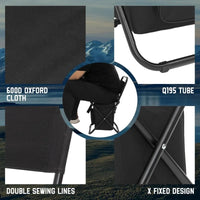 Outdoors Hiking Camping Travel Foldable Fishing Chair Compact Portable Backrest Stool