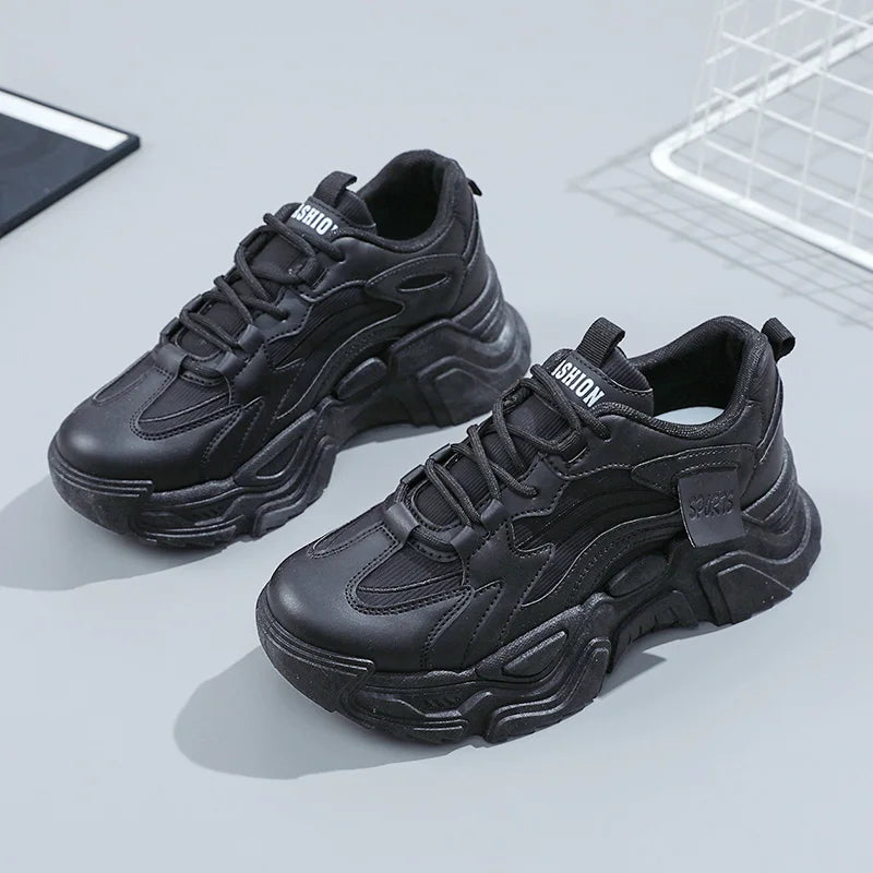 HKM-573203 XQ103 New Solid Color Sports Shoes Spring and Autumn Versatile Anti slip Running Shoes Student Leather Board Shoes