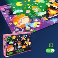 HKM-838931 Glow-in-the-Dark Children’s Puzzle Plane Educational Block Toy 26x19.5x6cm