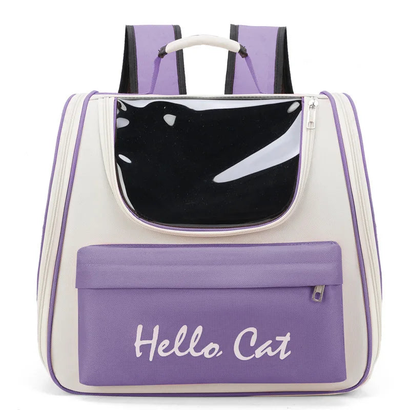 HKM-816211 Airline-Approved Dog and Cat Backpack Carrier with Breathable Oxford Fabric and Mesh Ventilation