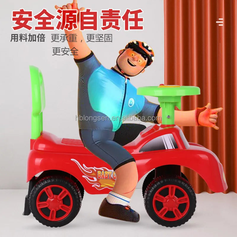 KTX-347027 Plastic Baby Swing Car for Outdoor Play - Ride On Toy for Infants and Toddlers (0-4 Years)