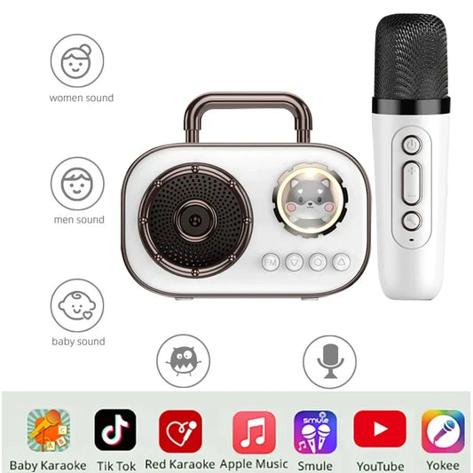 KTX-267539 Portable Mini Karaoke Speaker for Home and Outdoor Use – Wireless Family Singing Device