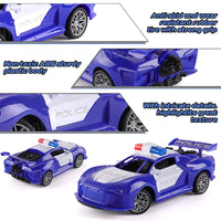 HKM-641171 1:20 Scale Remote Control Police Car Model with Sound and Light Effects, Electric Powered, Indoor-Outdoor Use