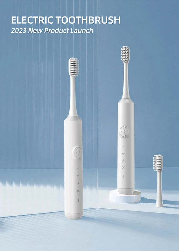 HKM-585491 Sonic Soft Eco-Friendly Electric Toothbrush with Soft Bristles for Adults and Kids