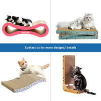 HKM-128083 Pack of 5 Extra Large Cat Scratching Boards, 11.4 Inch Reversible Cardboard Scratchers