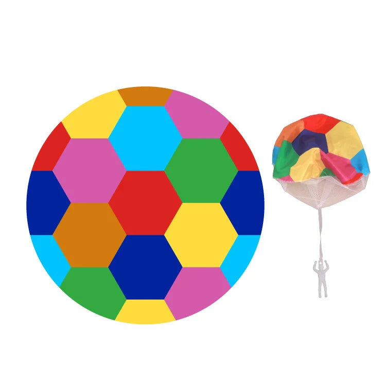 KTX-692819 Mini Play Soldier Parachute Toy - Hand Throwing Outdoor Paratrooper Games for Kids