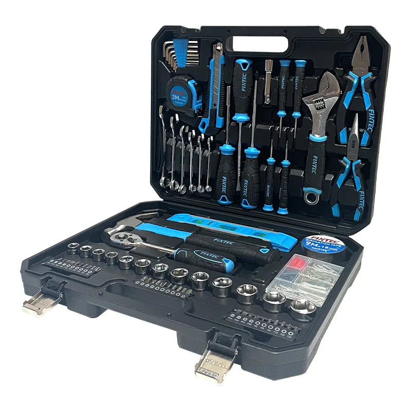 KTX-805523 234-Piece Socket Wrench Set with Hex Keys, Measuring Tape, Combination Spanners and Screwdrivers